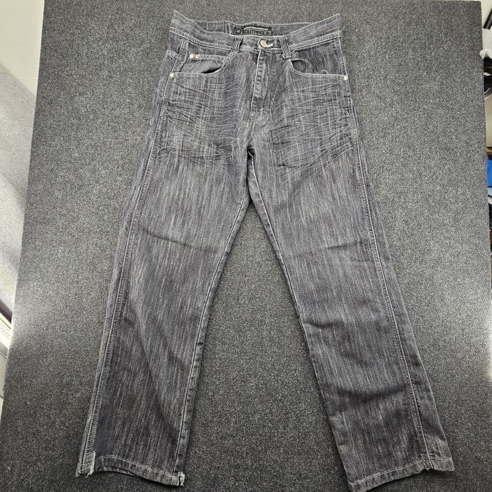 Vintage South Pole Pants Mens 32 Dark Wash Black Grunge Emo Skate Jeans